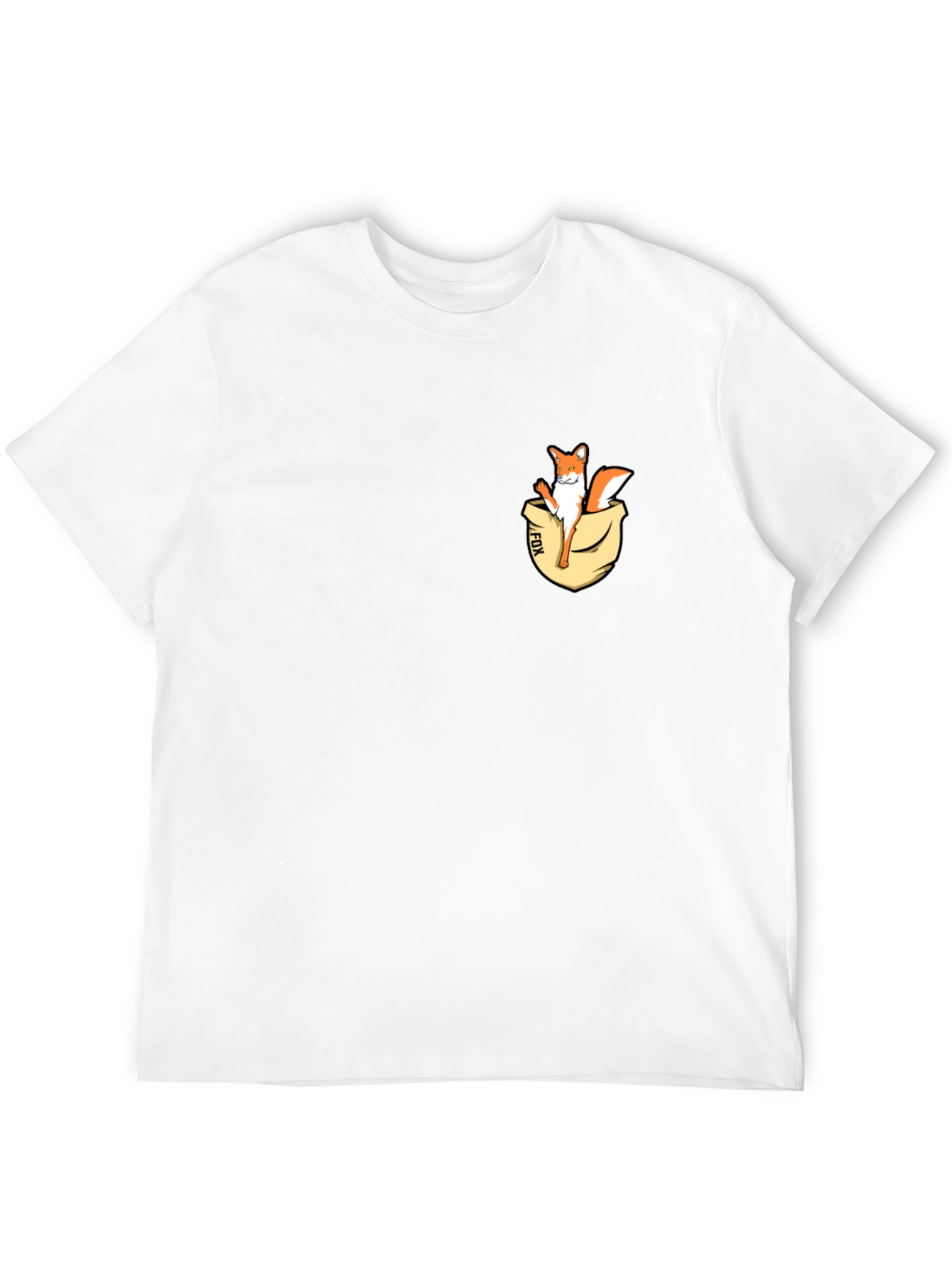 Fox in Pocket Graphic Tee - Black