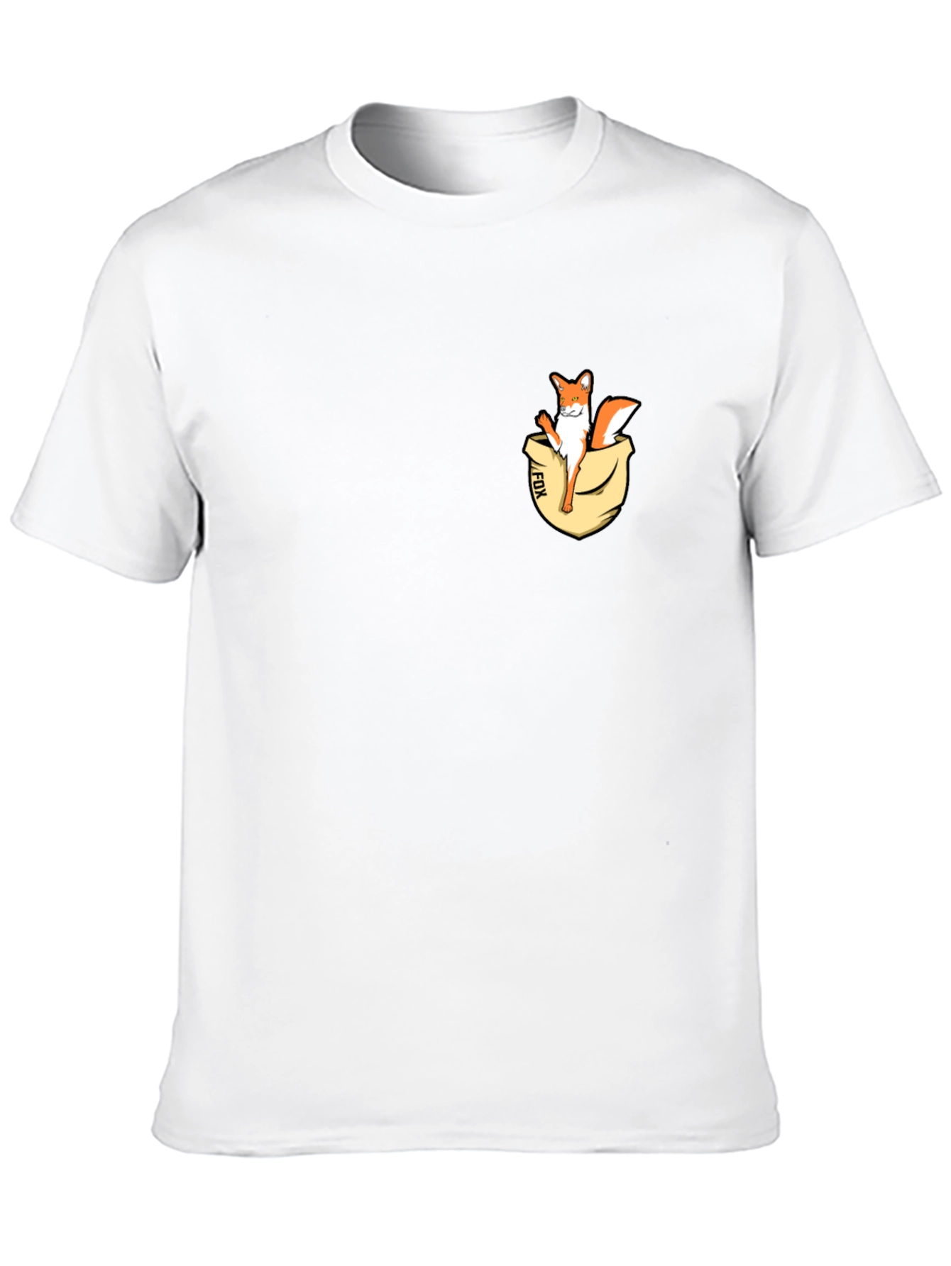 Fox in Pocket Graphic Tee - Black