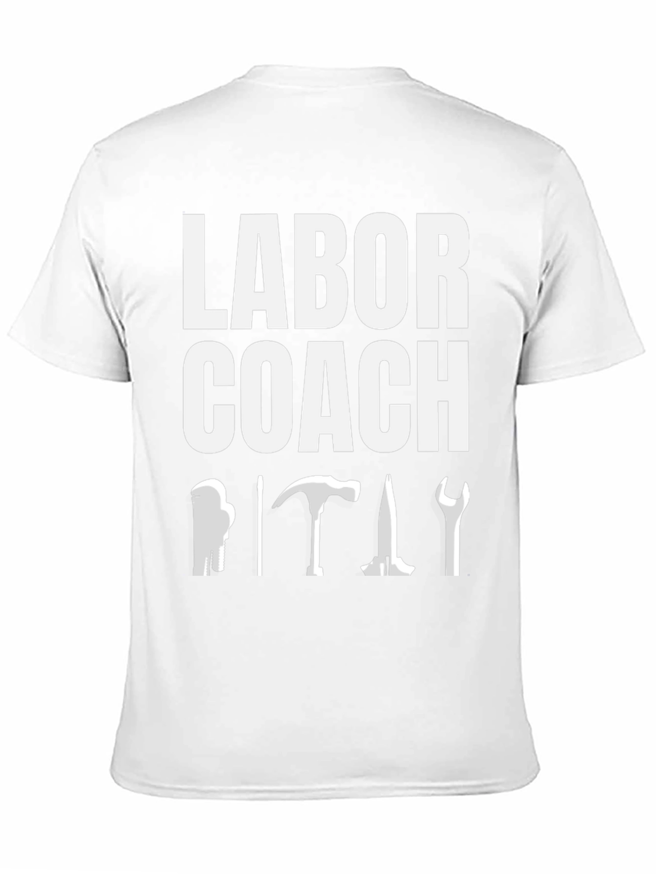 Labor Coach T-Shirt: Tool-Themed Construction Tee