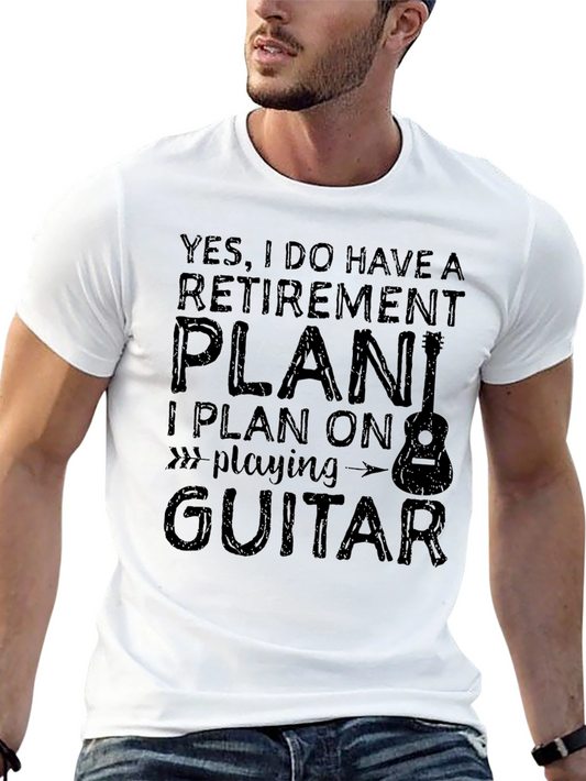 Retirement Plan Guitar Player Graphic Tee
