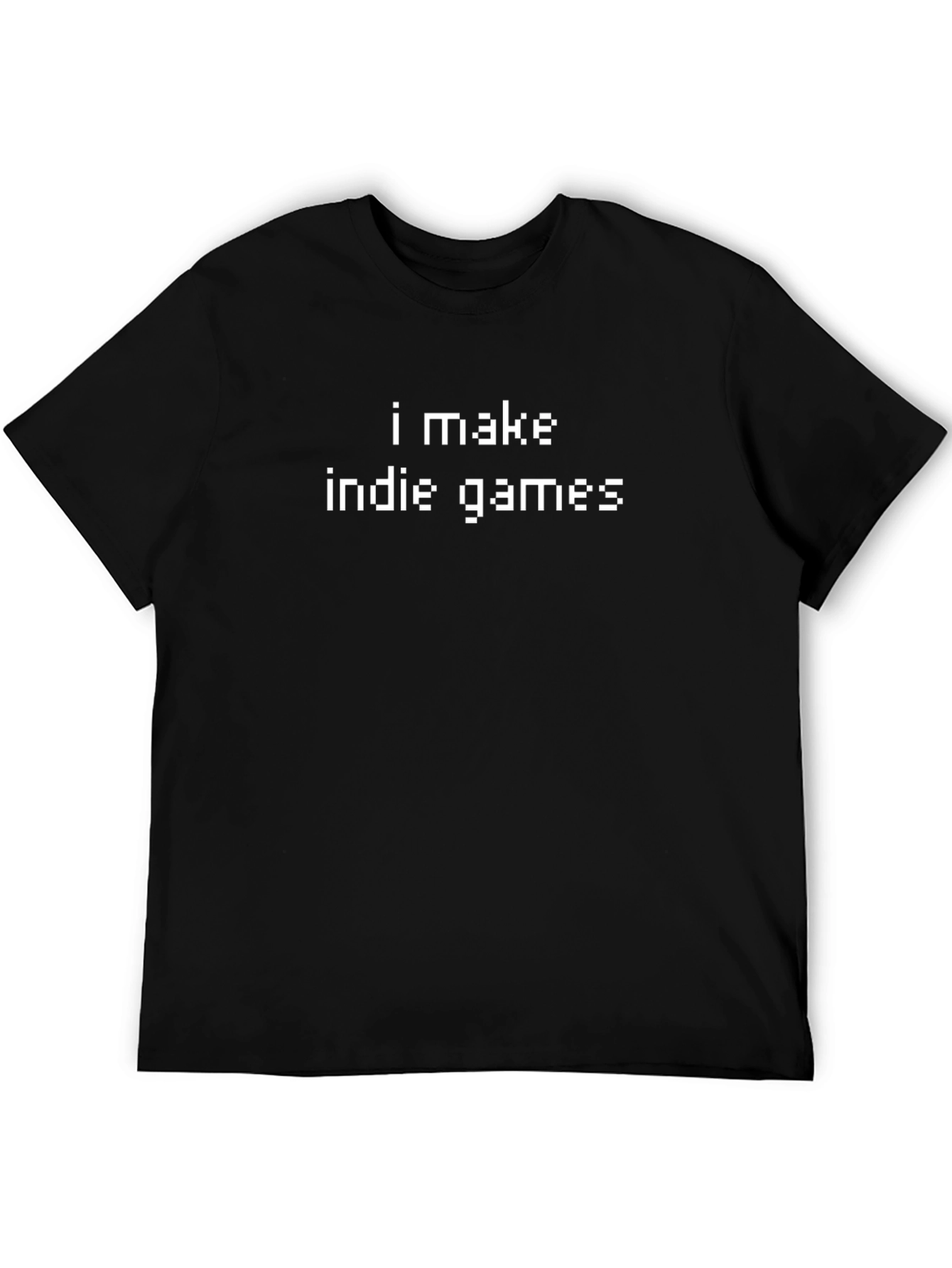I Make Indie Games Pixel Graphic Black T-Shirt