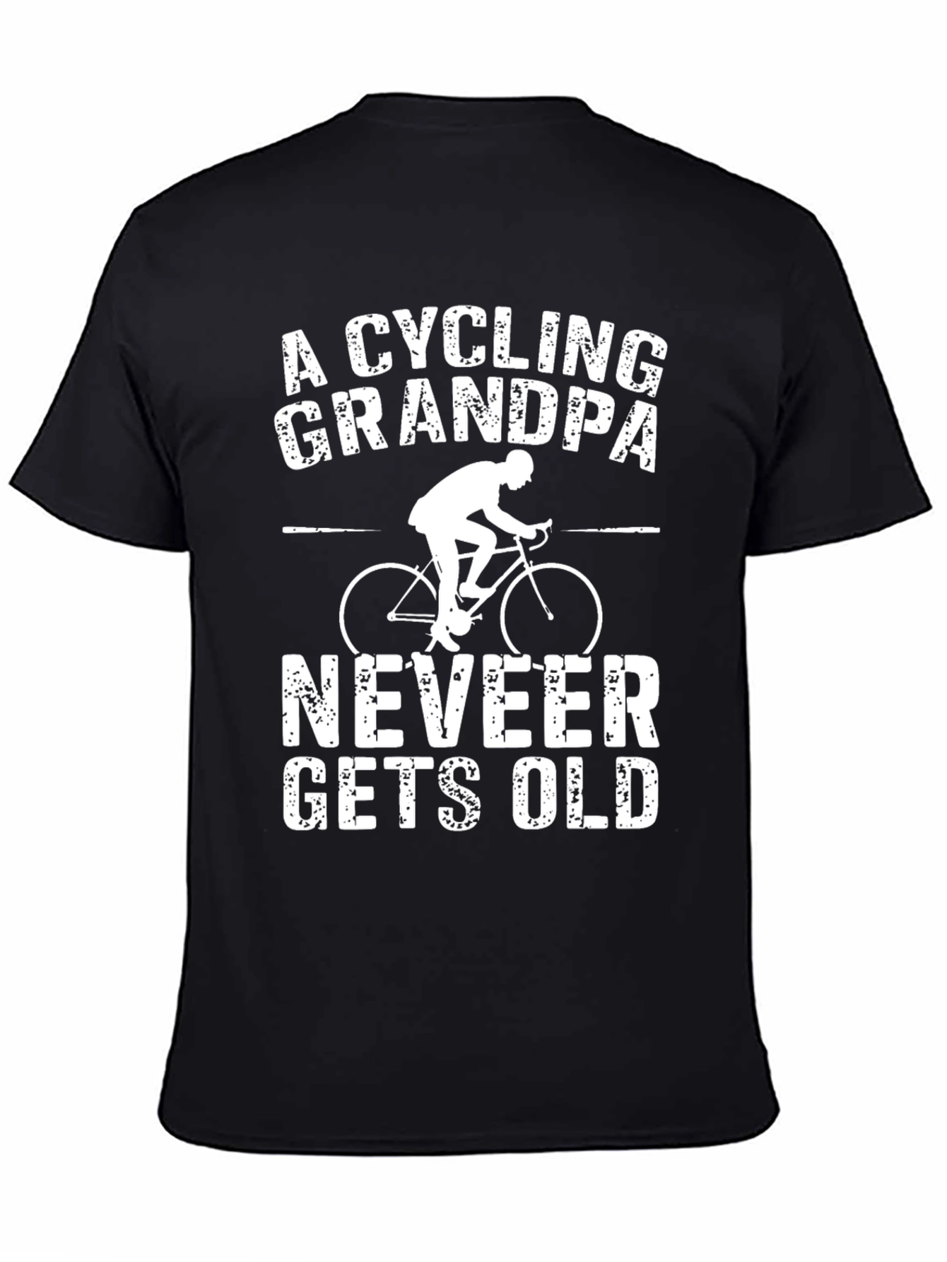 Cycling Grandpa T-Shirt - Never Gets Old Bike Tee