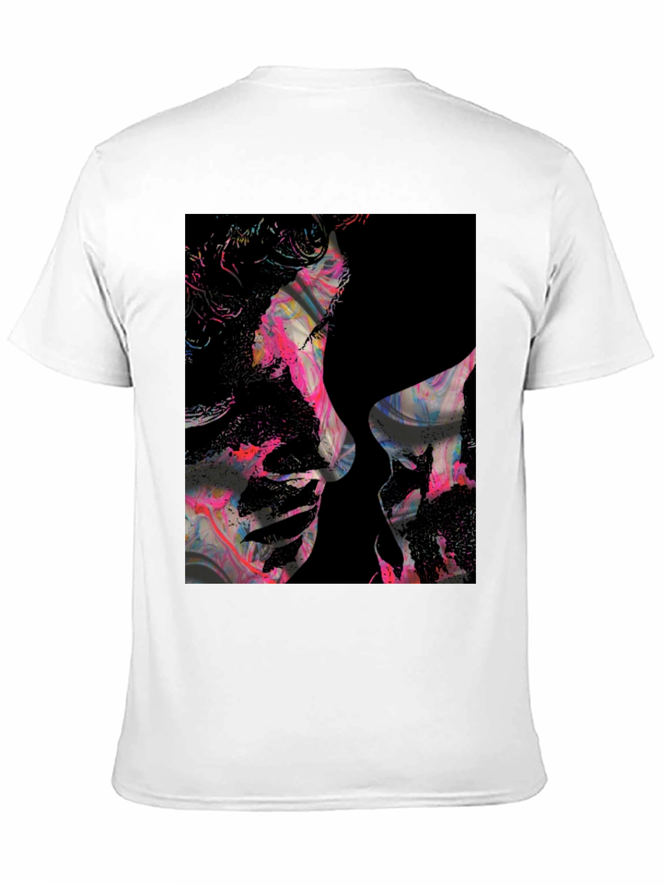 Abstract Kiss Black Graphic Tee