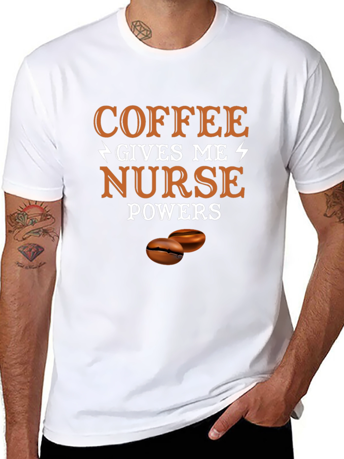 Coffee Gives Me Nurse Powers Graphic Tee