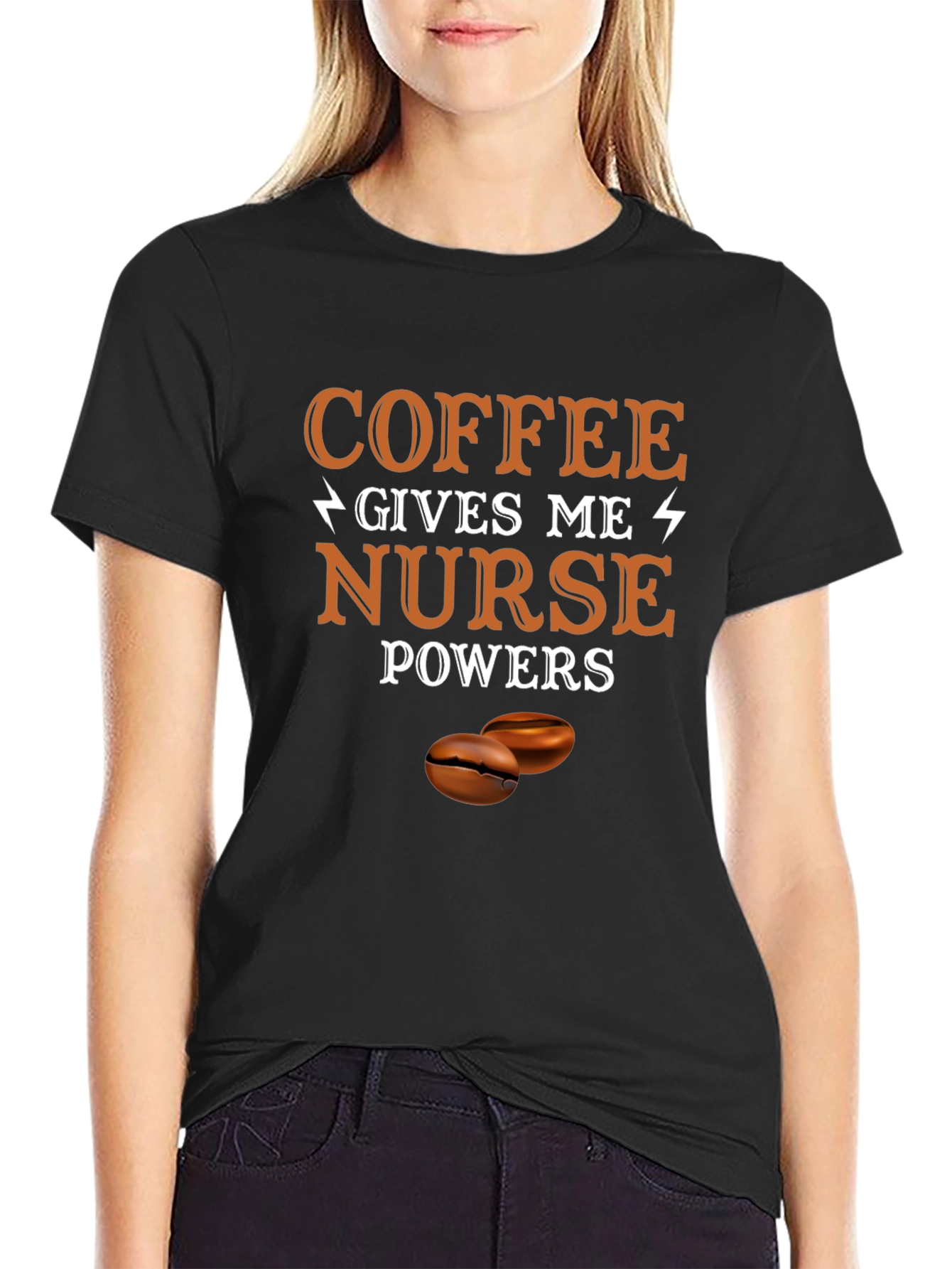Coffee Gives Me Nurse Powers Graphic Tee