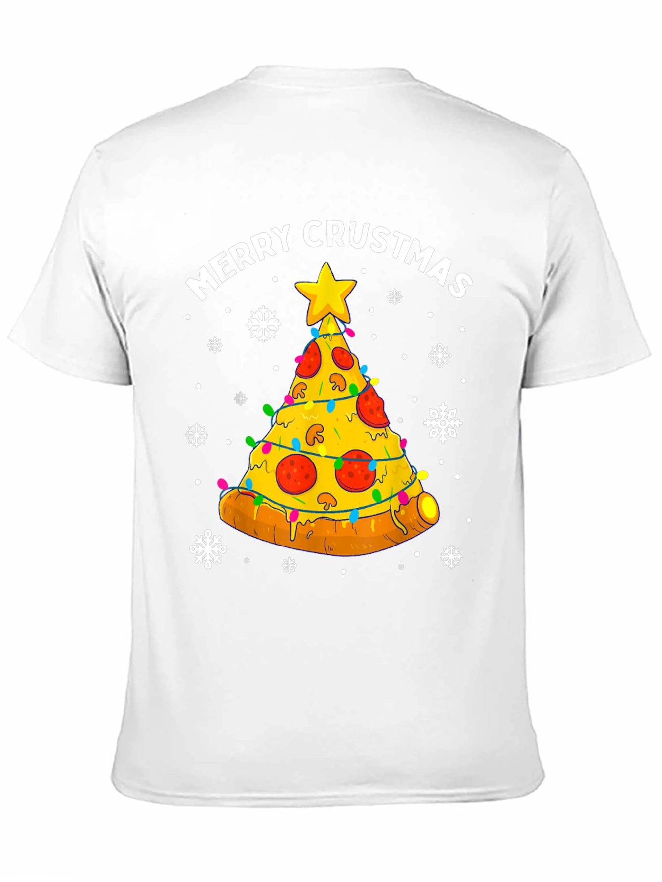 Merry Crustmas Pizza Christmas Tree T-Shirt