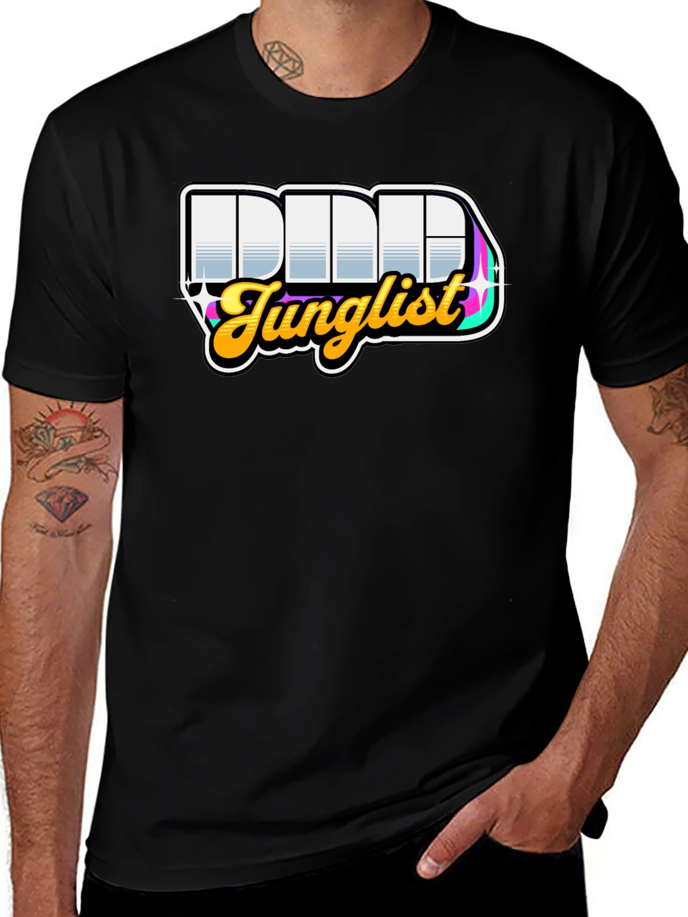 DDD Junglist Black Graphic T-Shirt