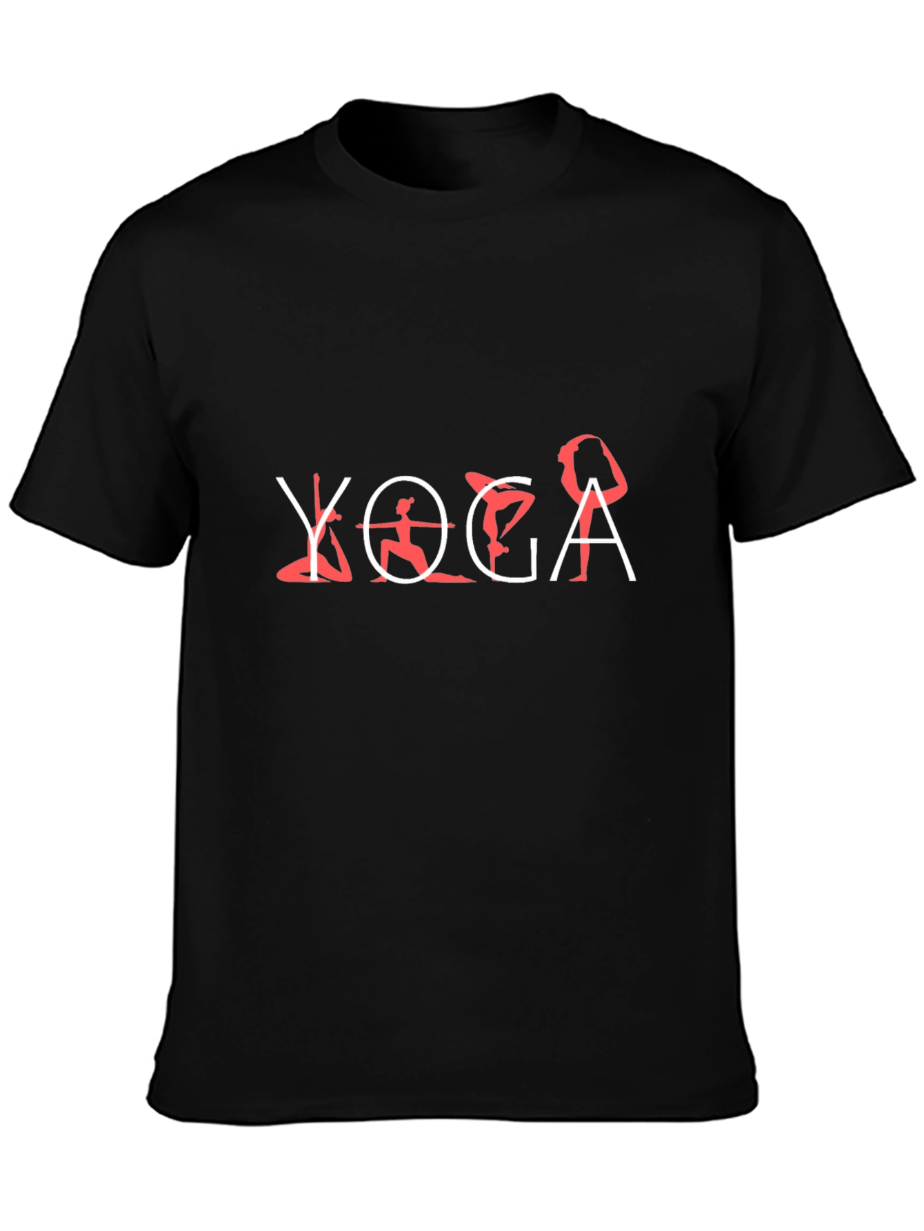 Yoga Pose Graphic T-Shirt - Black