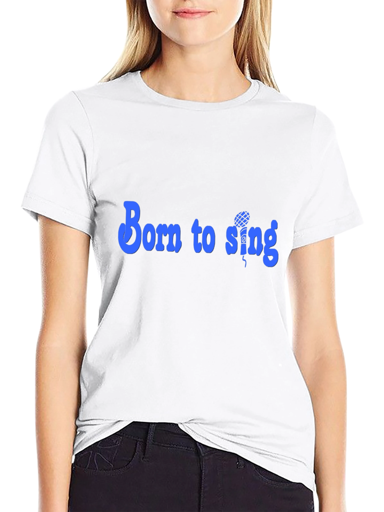 Born to Sing Black Graphic Tee