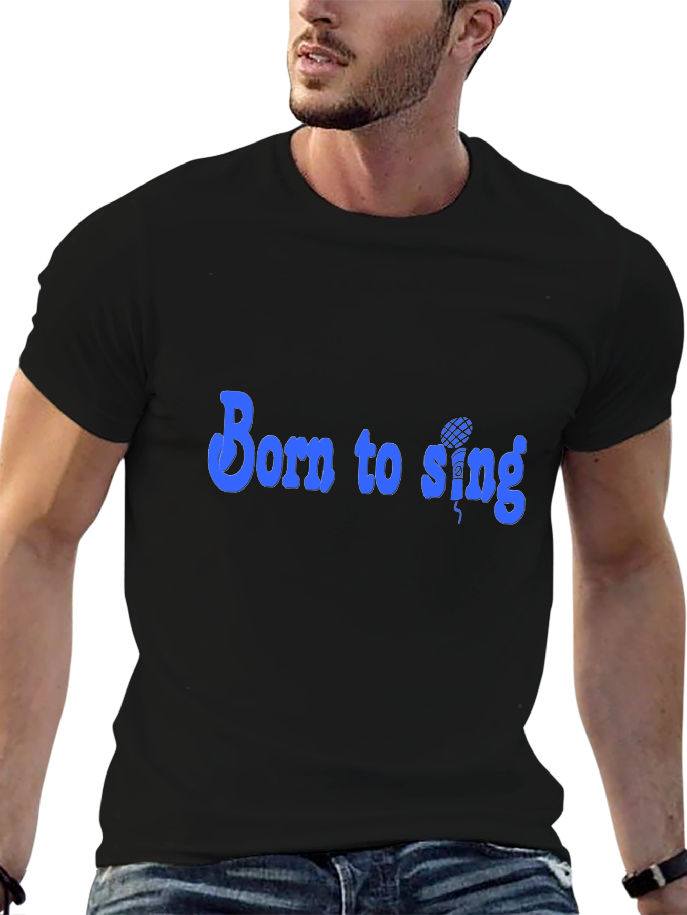 Born to Sing Black Graphic Tee