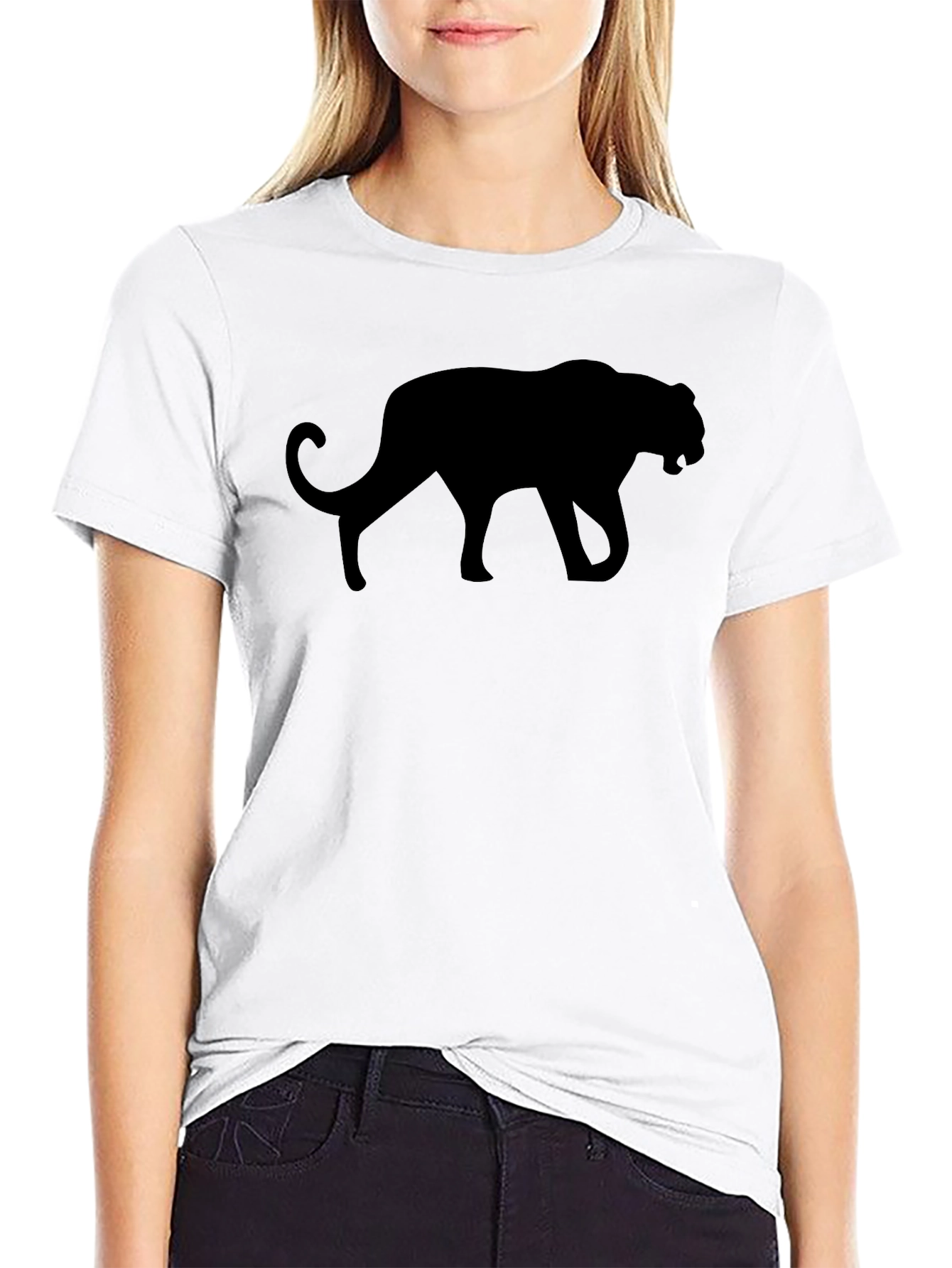 Black Panther Silhouette Graphic Tee - Mens