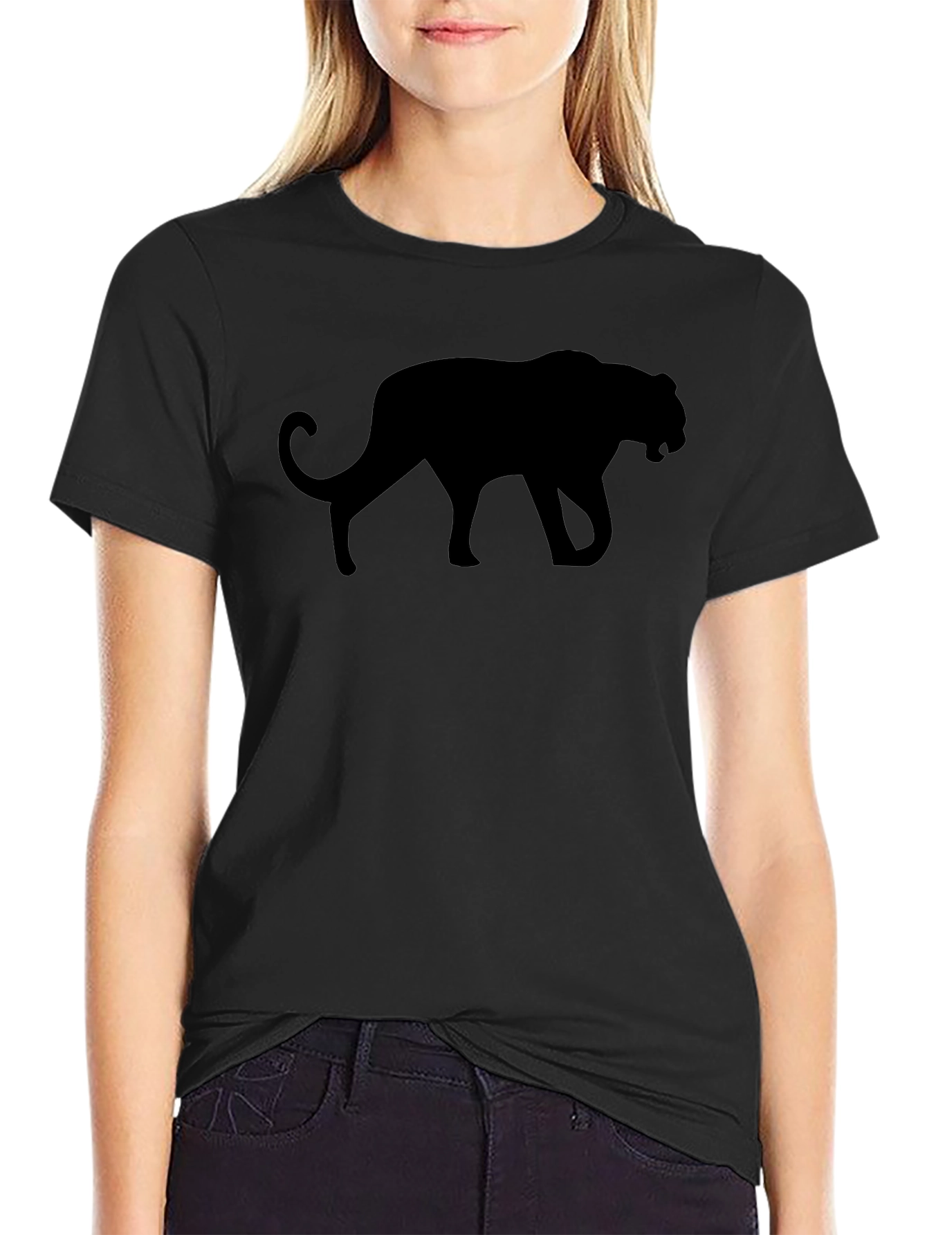 Black Panther Silhouette Graphic Tee - Mens