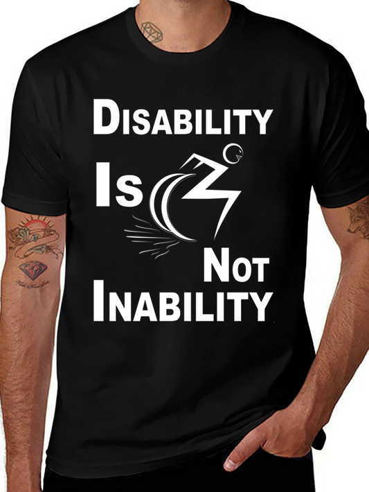 Disability Is Not Inability Black T-Shirt