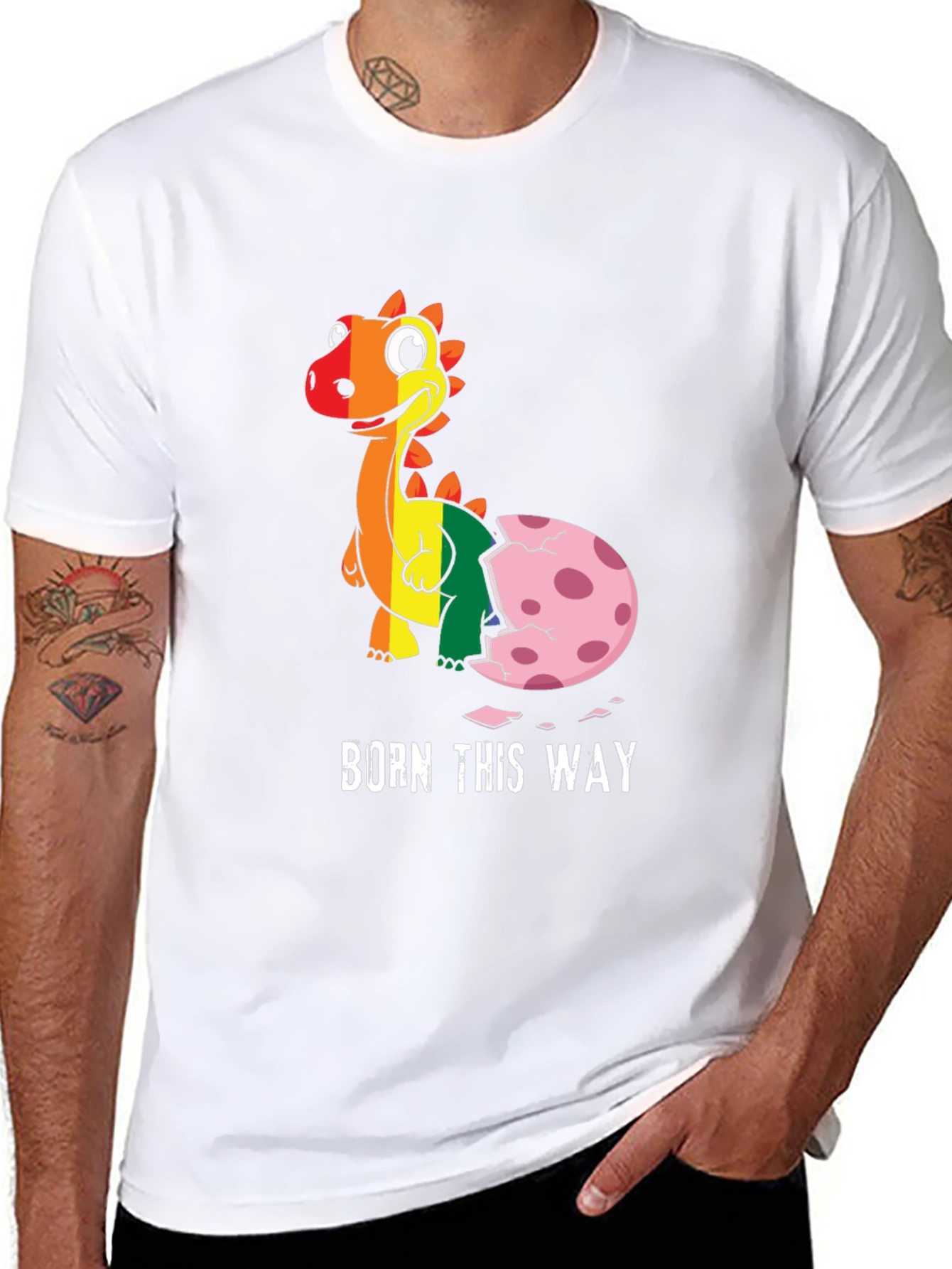 Born This Way LGBTQ+ Dinosaur T-Shirt
