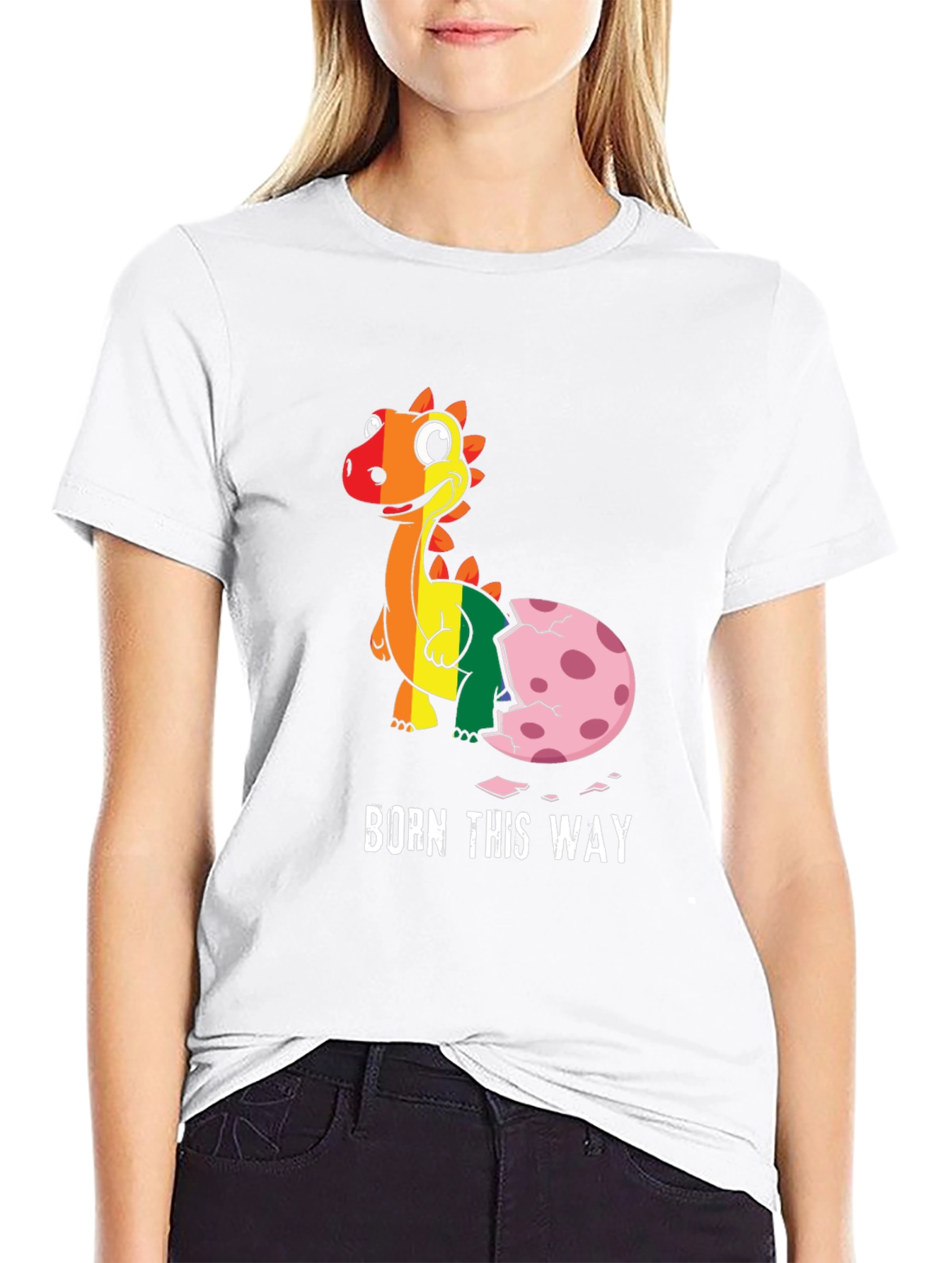 Born This Way LGBTQ+ Dinosaur T-Shirt