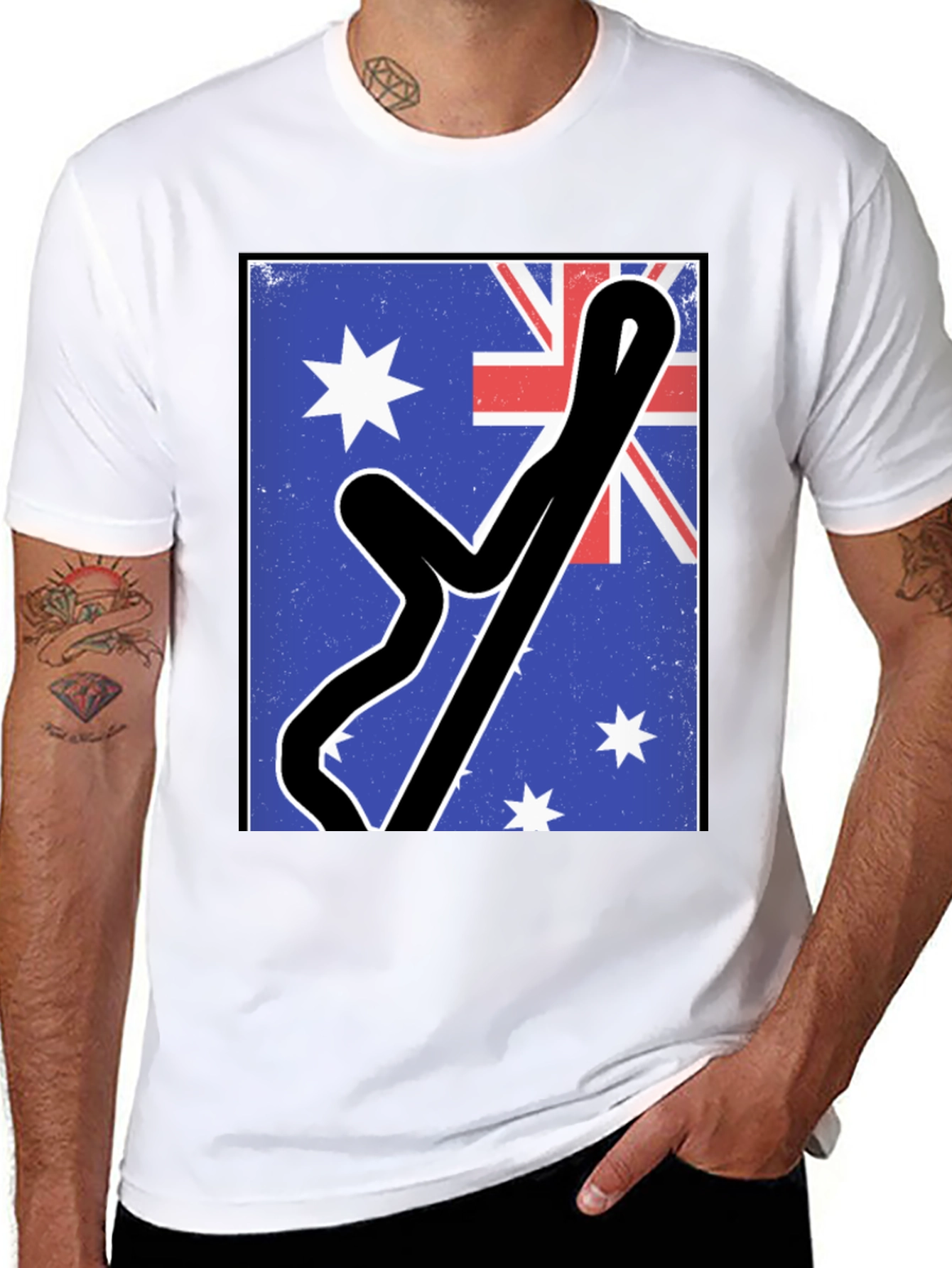Australian Flag Racing Track Tee