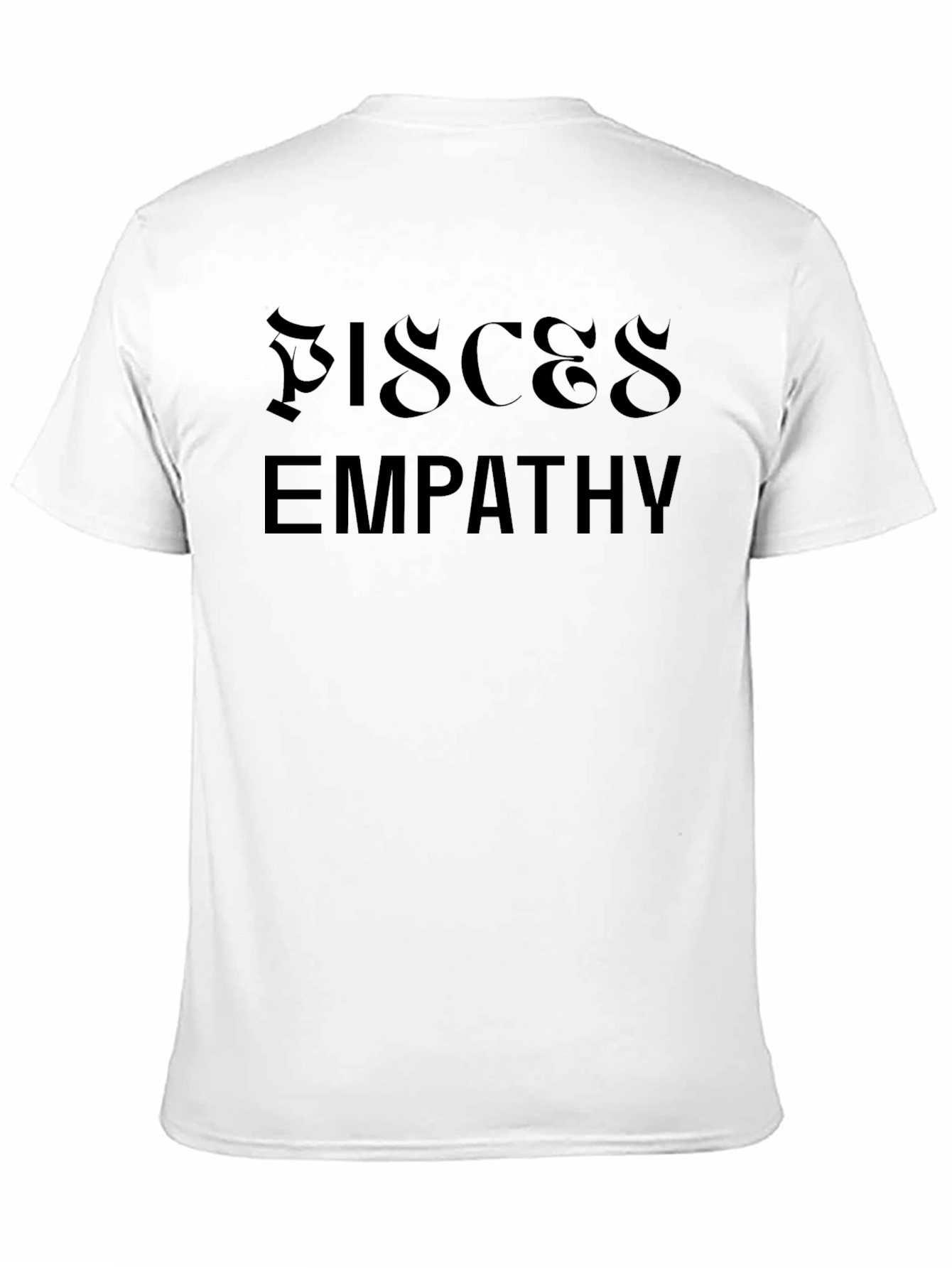 Pisces Empathy Black Graphic T-Shirt