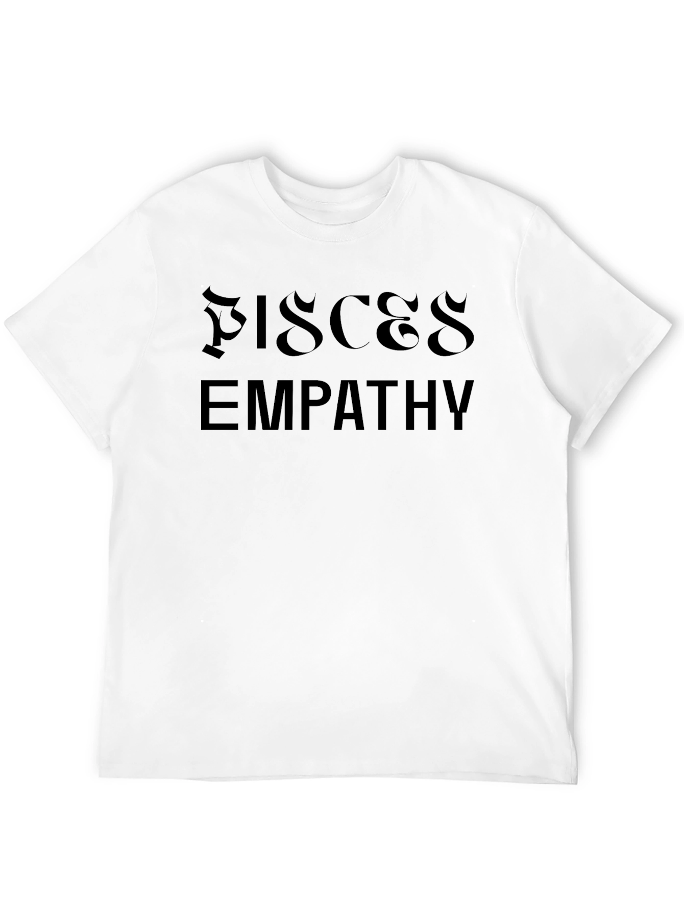 Pisces Empathy Black Graphic T-Shirt
