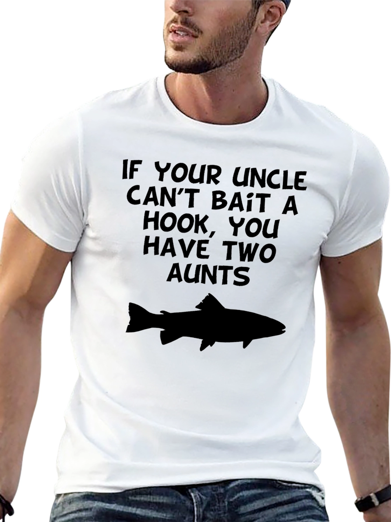 Funny Fishing T-Shirt: Two Aunts Bait Hook