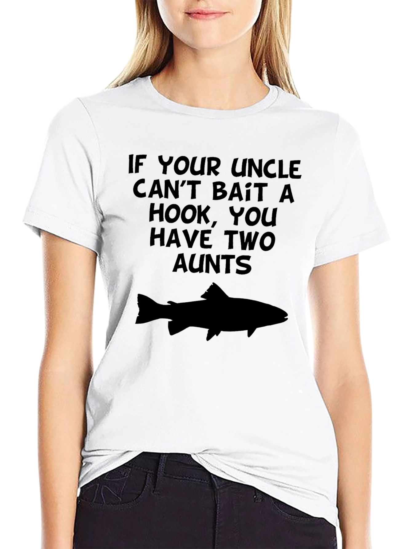 Funny Fishing T-Shirt: Two Aunts Bait Hook