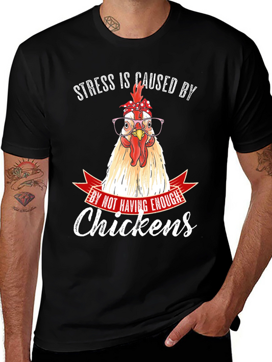 Stress Chickens Graphic T-Shirt