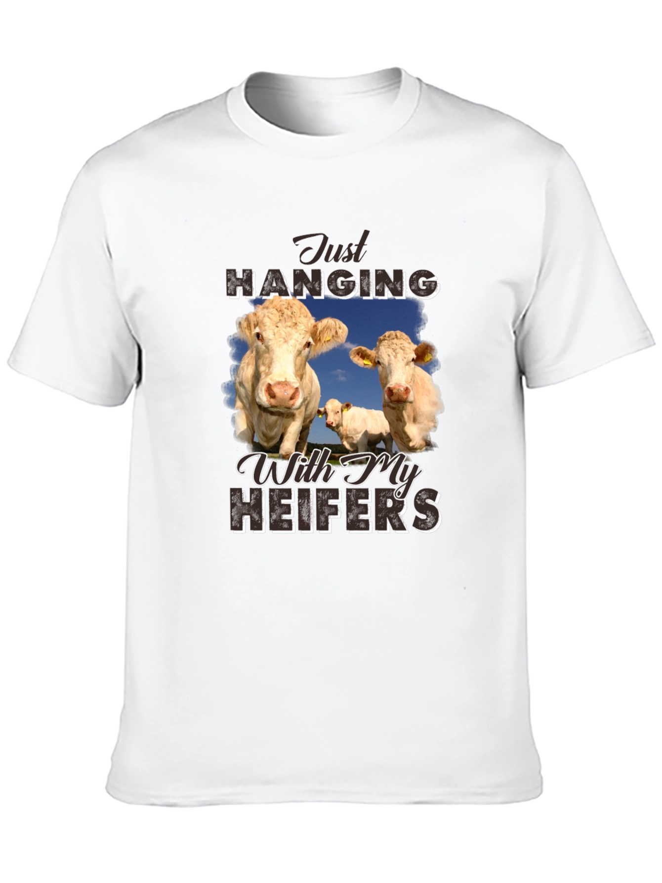 Just Hanging With My Heifers Black T-Shirt