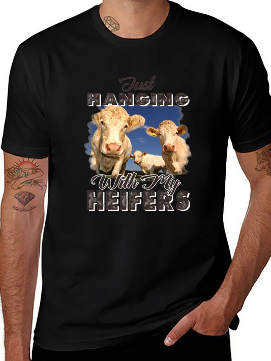 Just Hanging With My Heifers Black T-Shirt