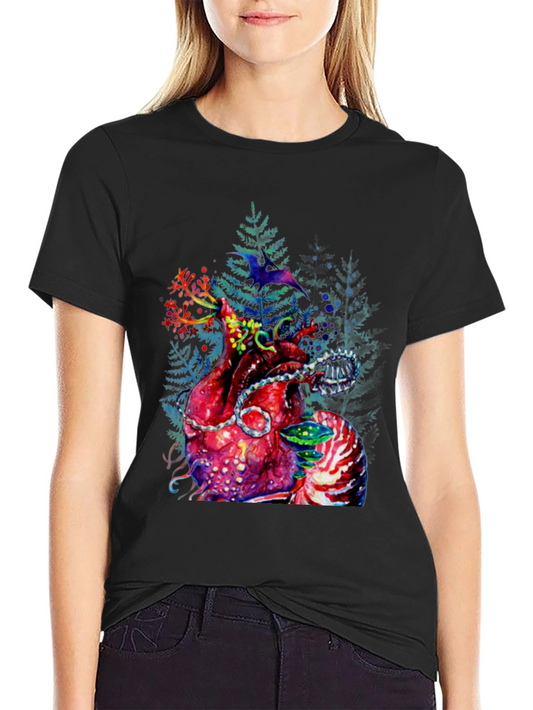 Anatomical Heart Chainsaw Graphic Tee