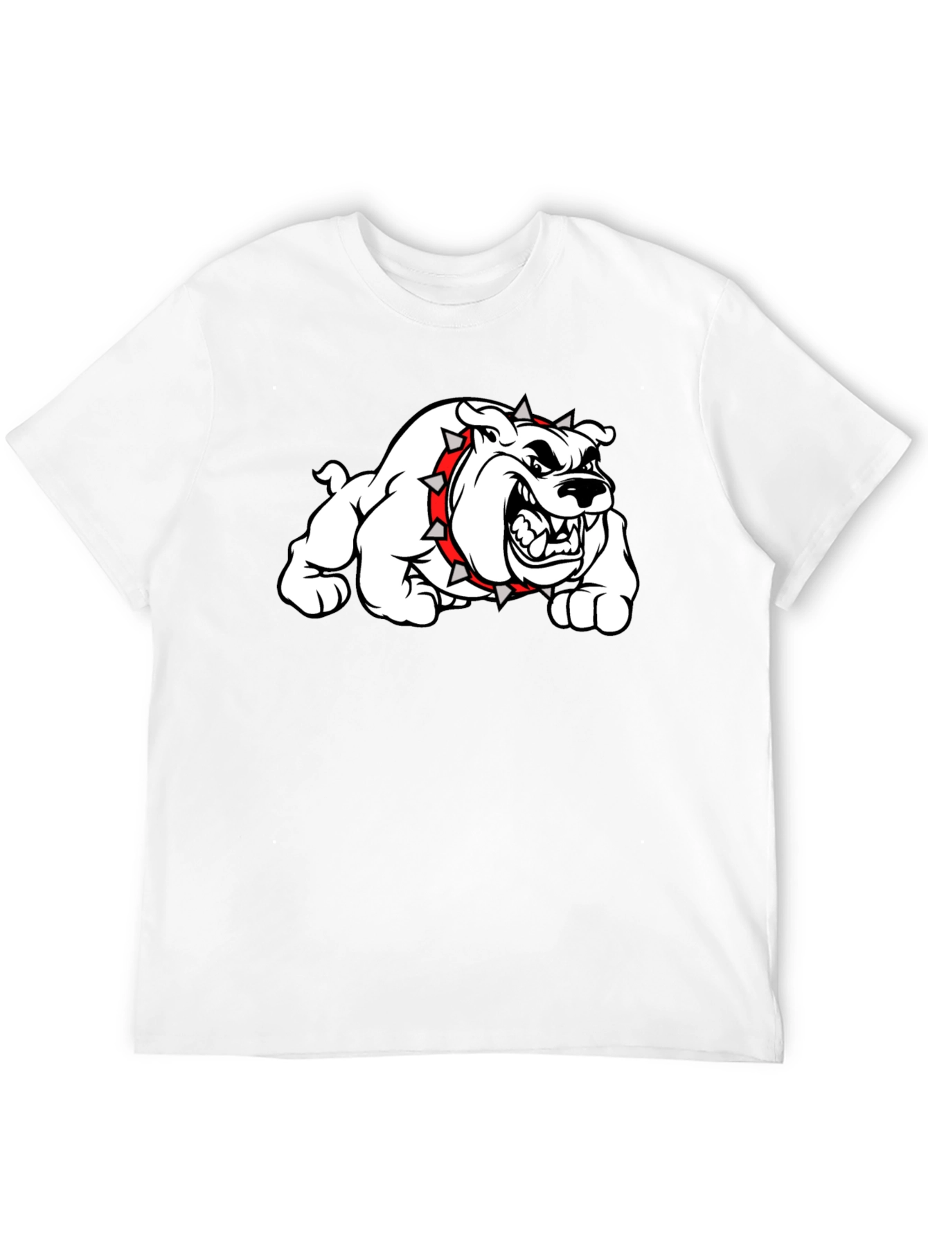 Mens Black Bulldog Graphic T-Shirt
