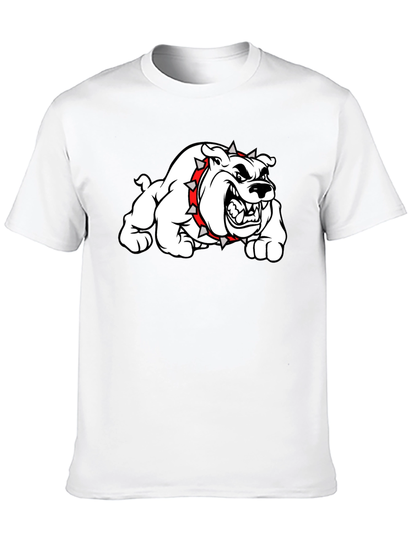 Mens Black Bulldog Graphic T-Shirt