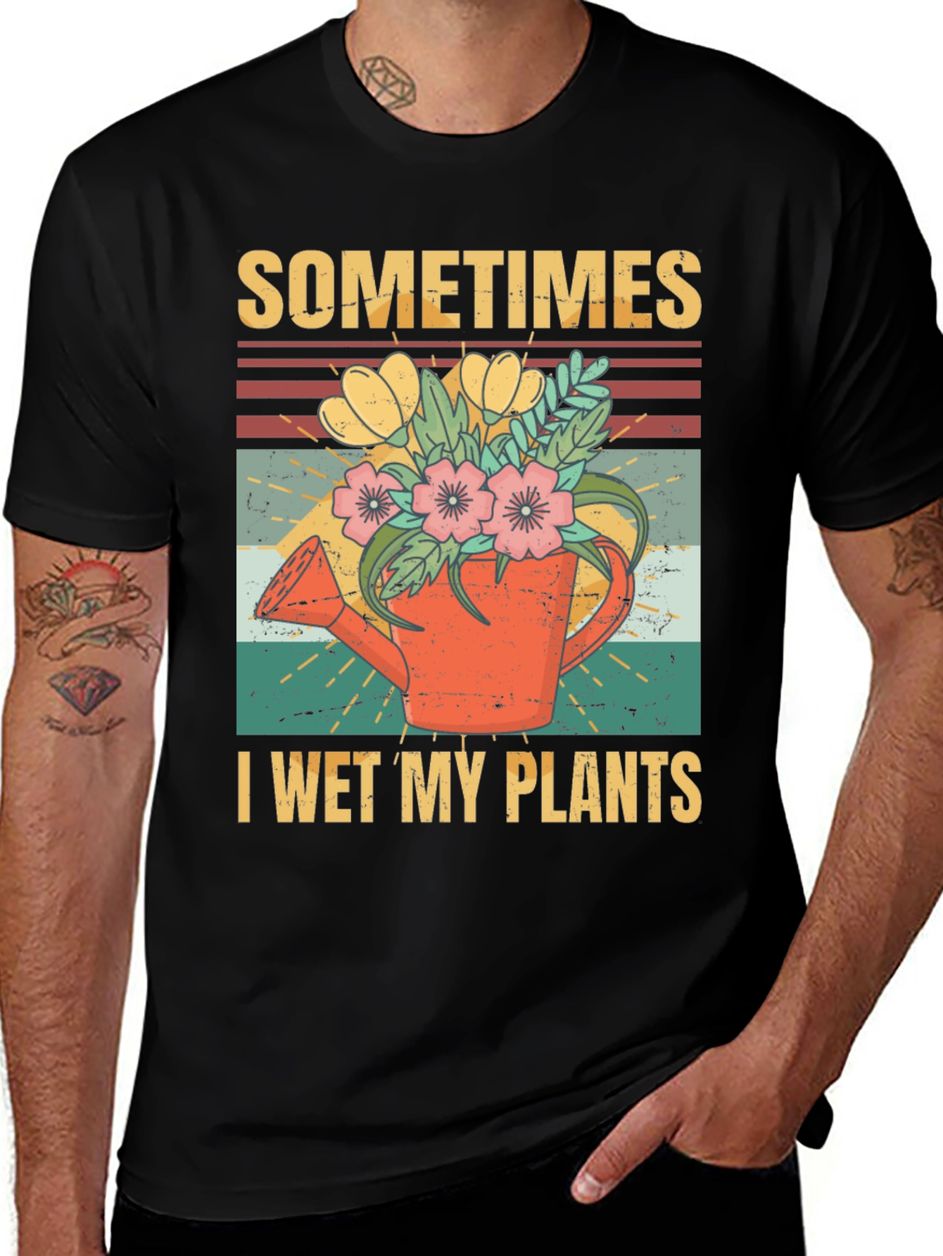 Funny I Wet My Plants Gardening T-Shirt