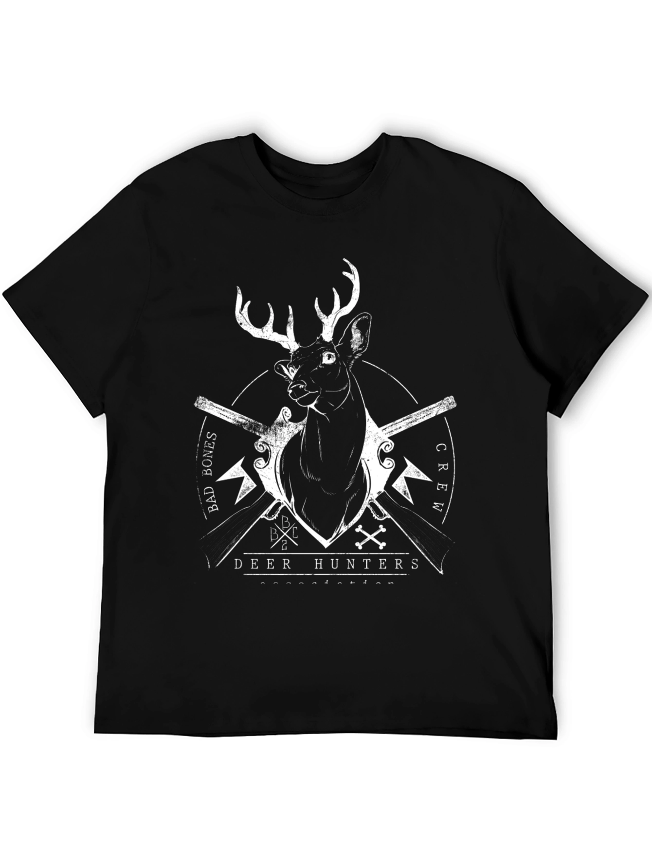 Deer Hunters Crew Black T-Shirt