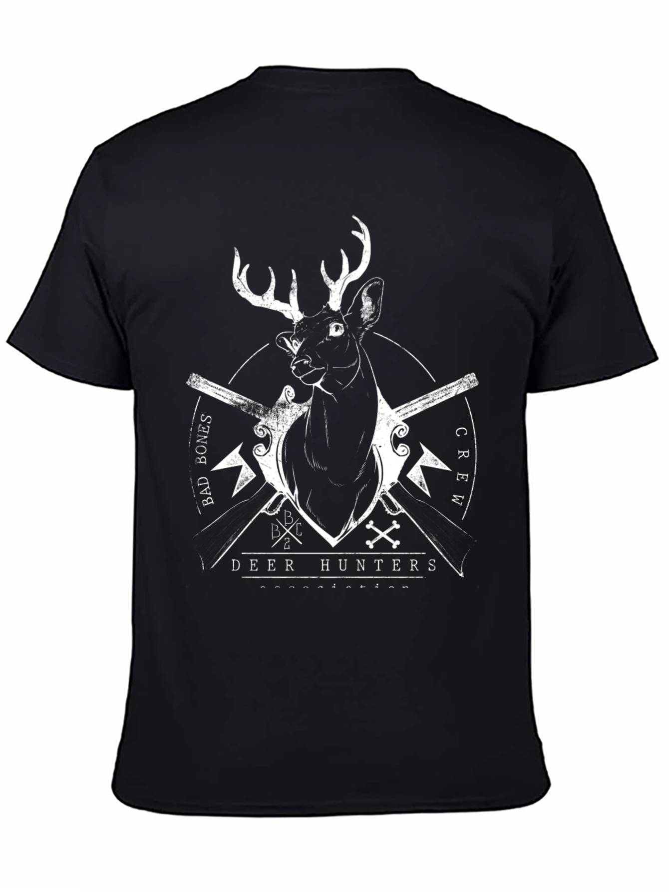 Deer Hunters Crew Black T-Shirt