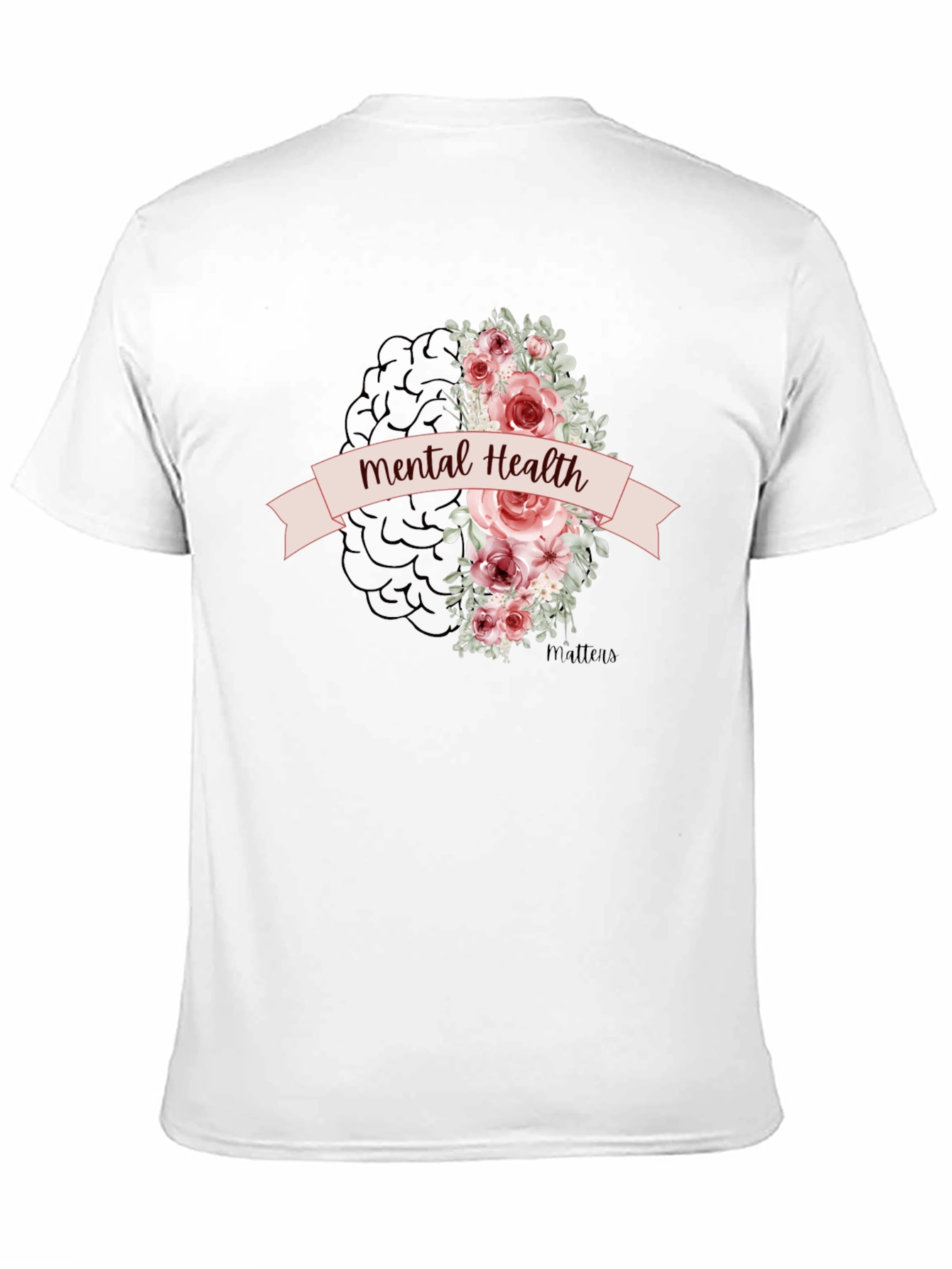 Mental Health Matters Floral Brain Graphic Tee