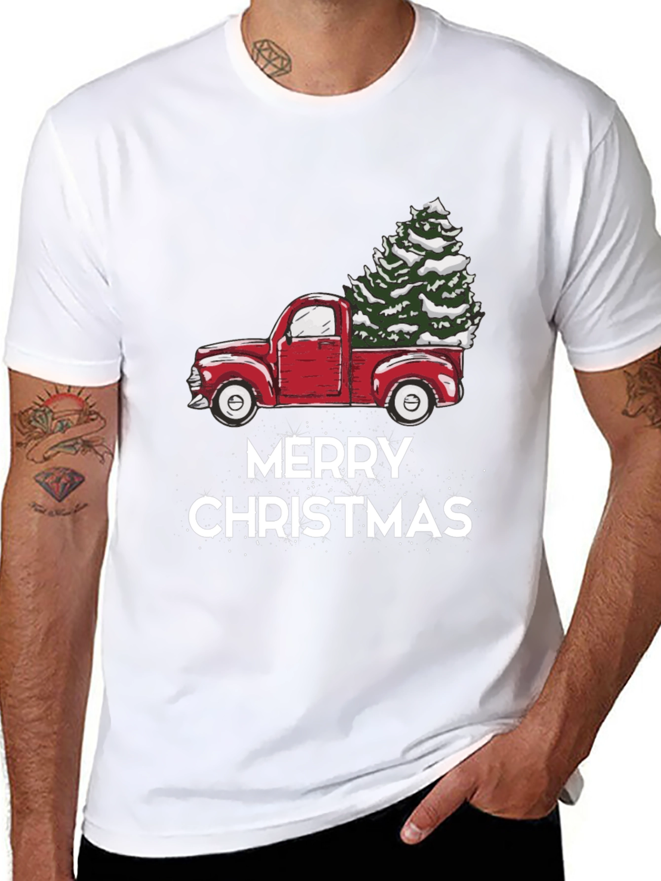 Merry Christmas Truck Graphic Tee