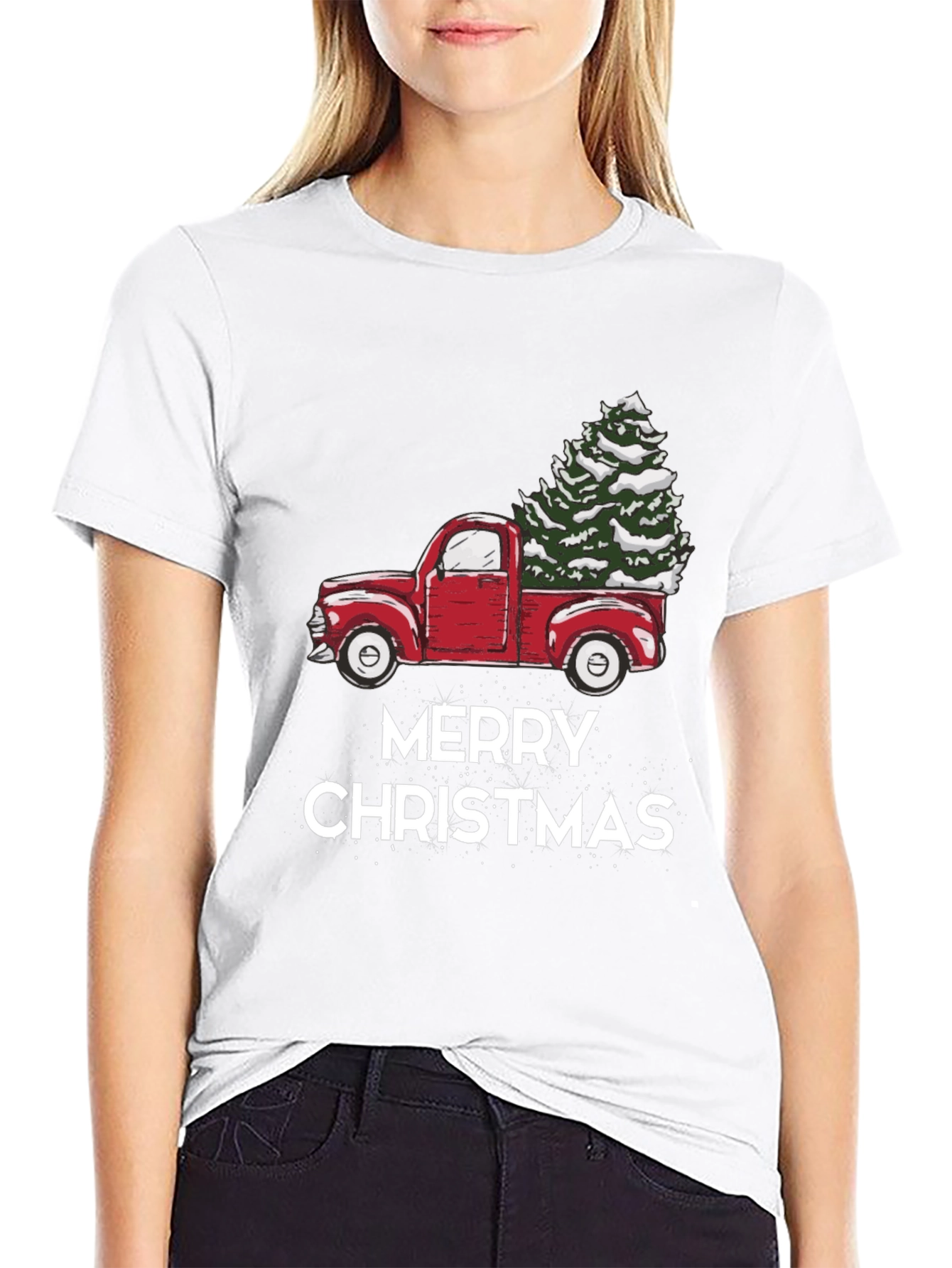 Merry Christmas Truck Graphic Tee