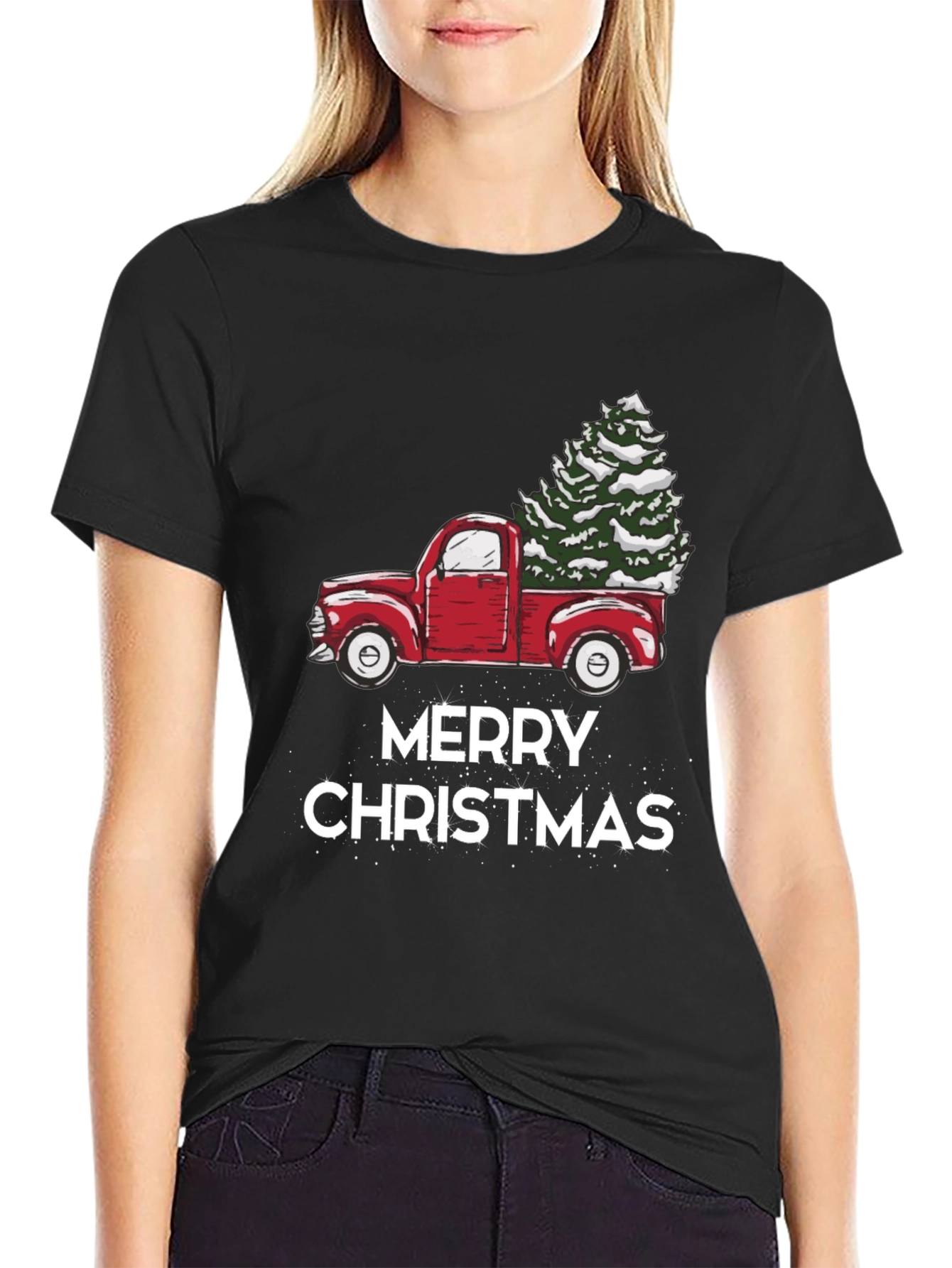 Merry Christmas Truck Graphic Tee