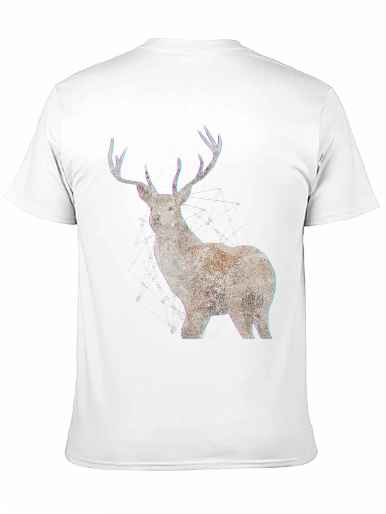 Deer Graphic Print Mens Black T-Shirt