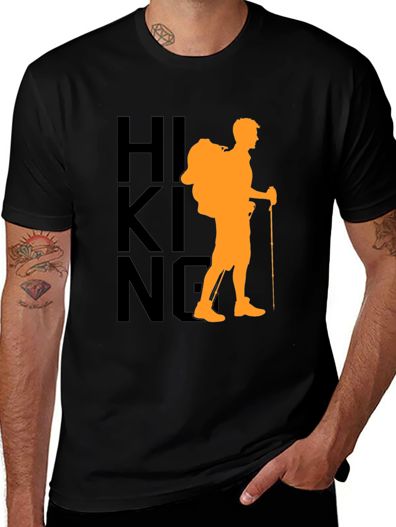 Hiking Adventure Graphic Tee - Black