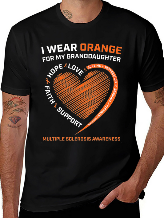 Orange Ribbon MS Awareness Granddaughter T-Shirt