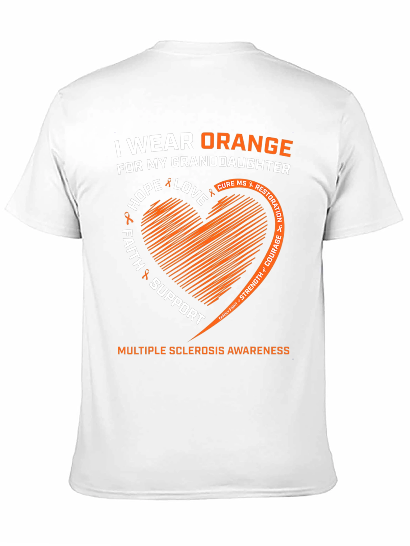Orange Ribbon MS Awareness Granddaughter T-Shirt