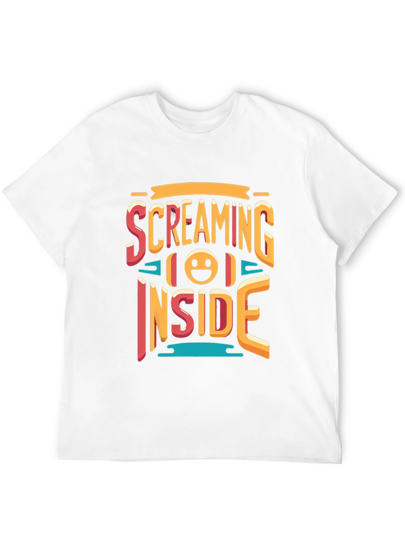 Screaming Inside Graphic T-Shirt - Black