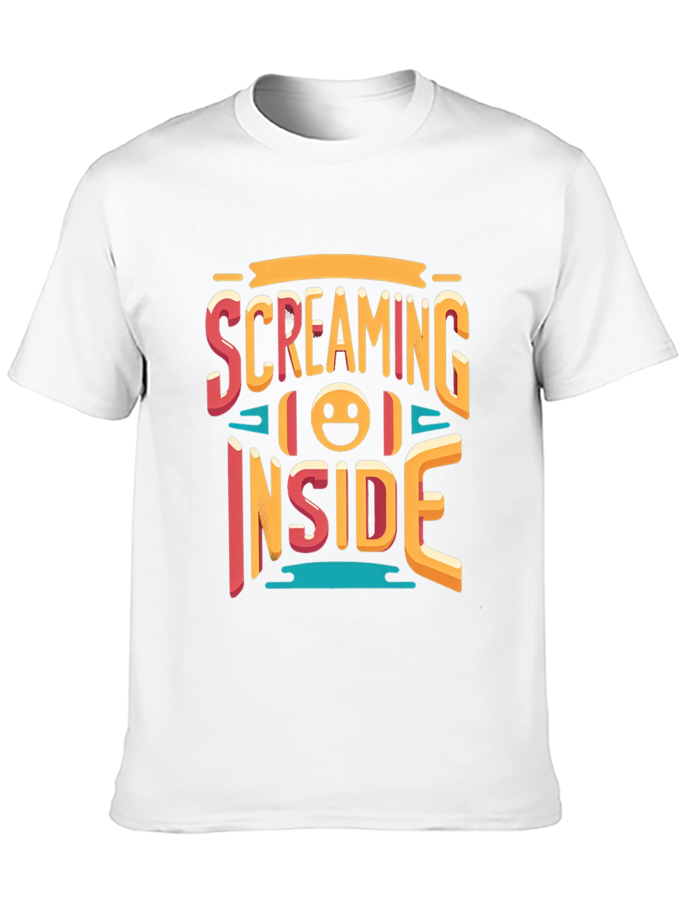 Screaming Inside Graphic T-Shirt - Black