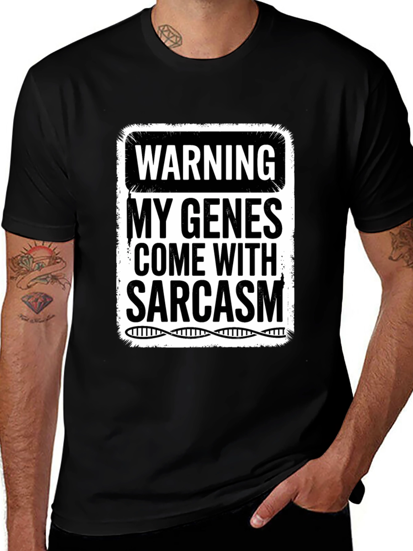 Sarcastic Genes Graphic Tee - Humor T-Shirt