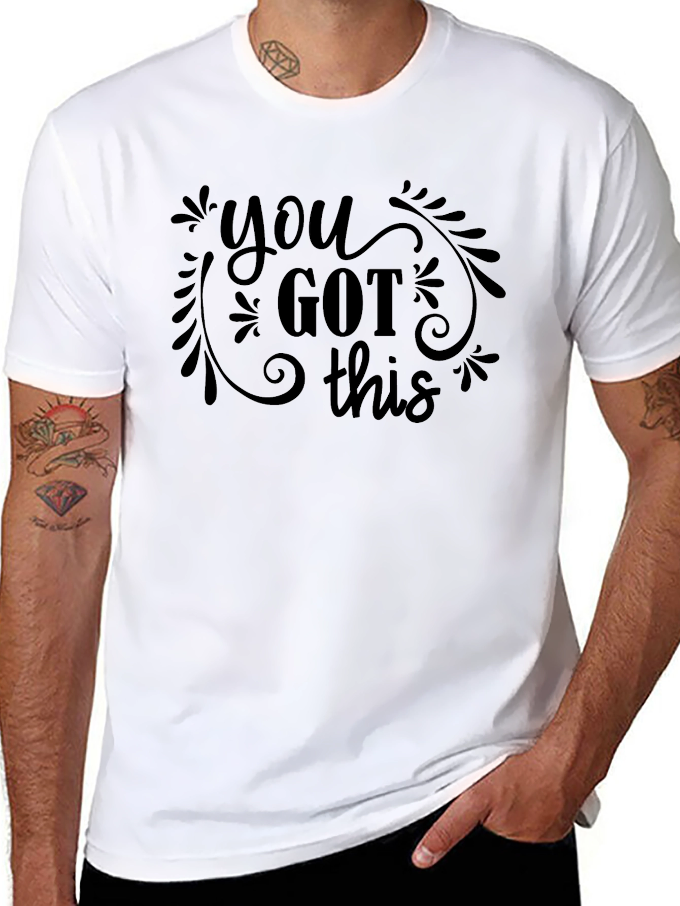 Motivational You Got This Black Graphic Tee