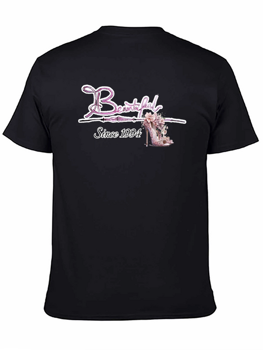 Beautiful Since 1994 Floral Heel T-Shirt