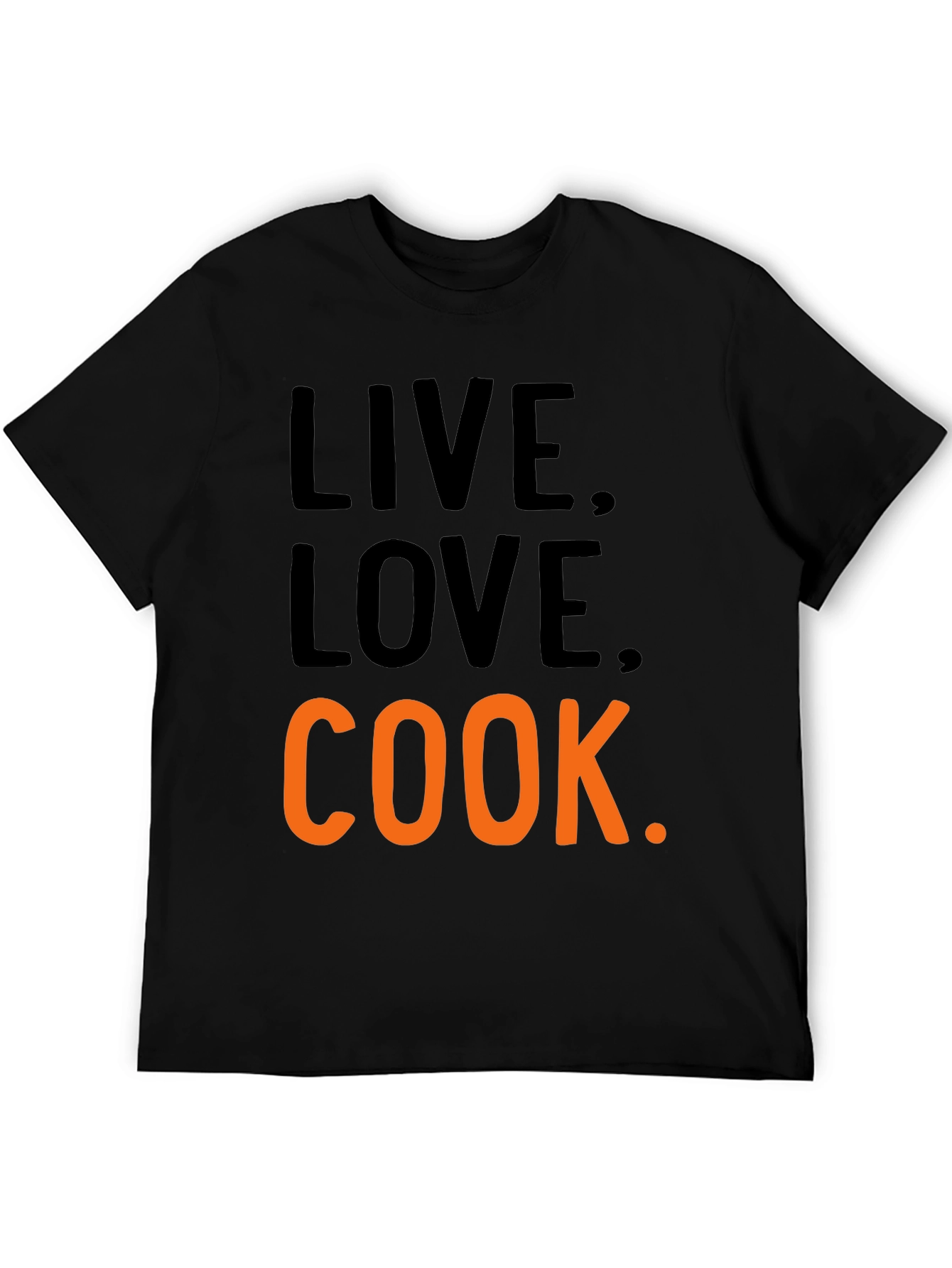 Live Love Cook Black T-Shirt