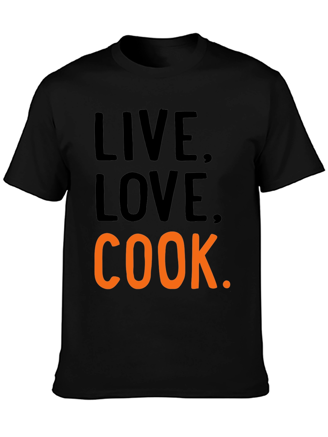 Live Love Cook Black T-Shirt