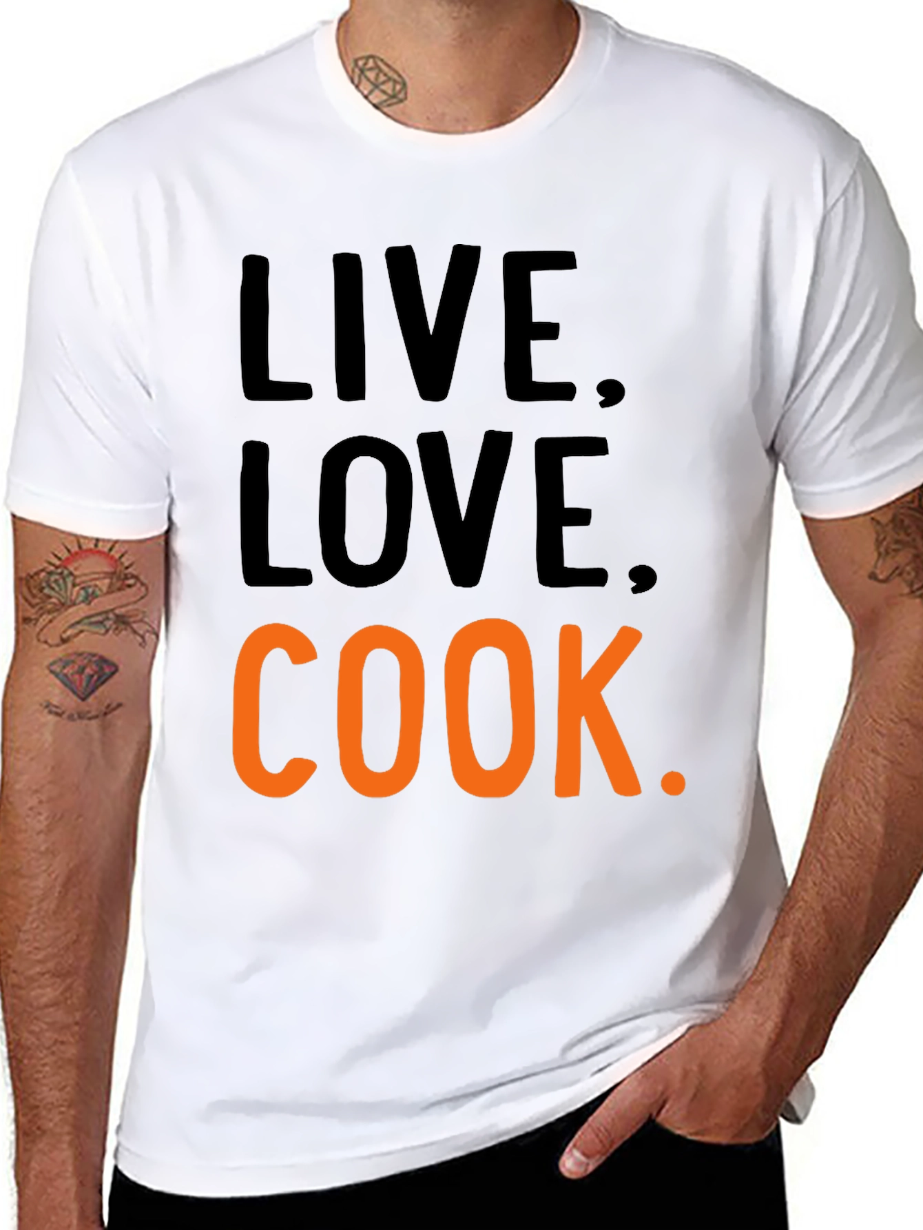 Live Love Cook Black T-Shirt