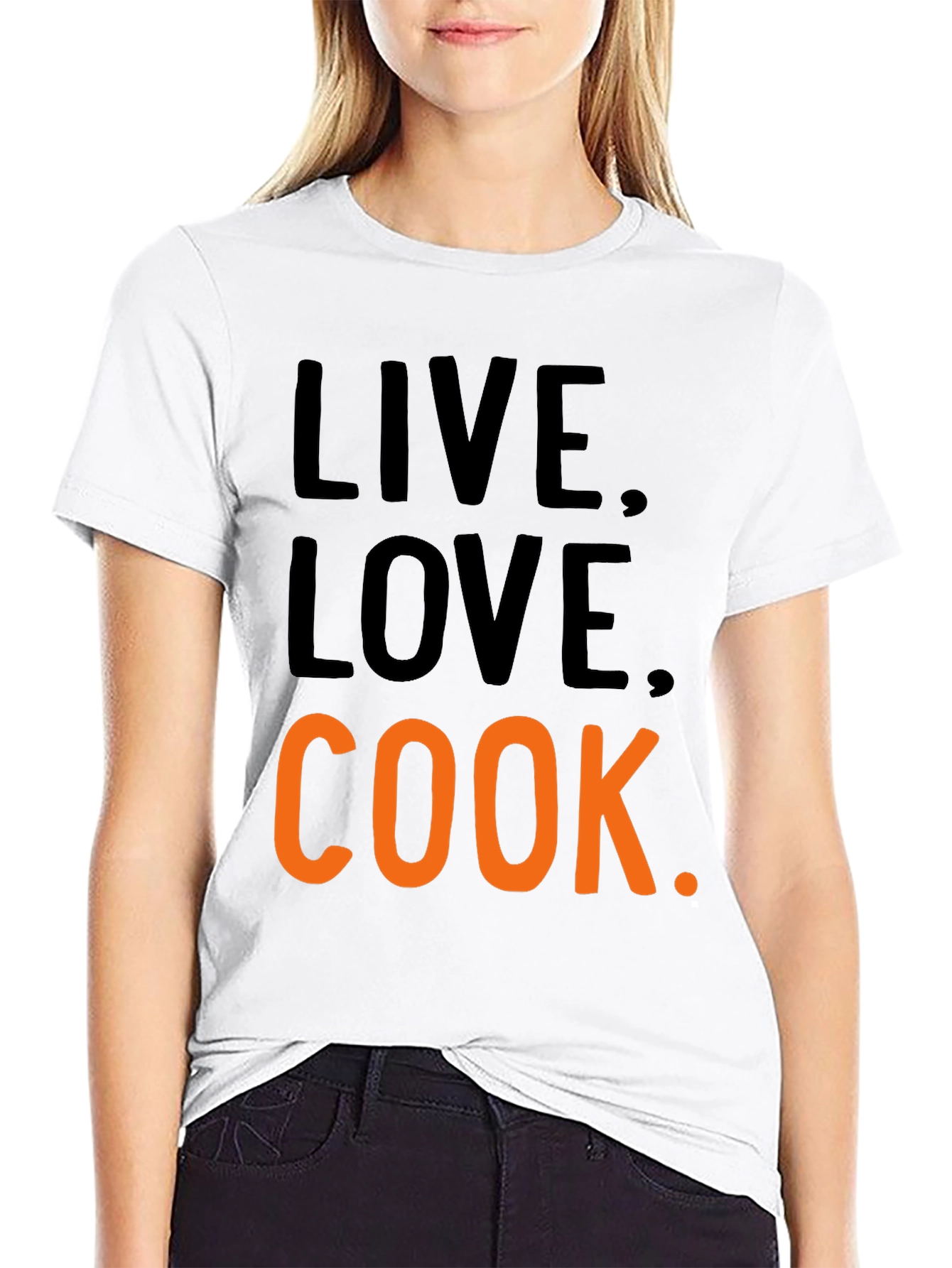 Live Love Cook Black T-Shirt